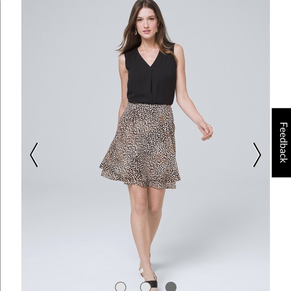 WHBM Leopard A-line skirt - Picture 2 of 7